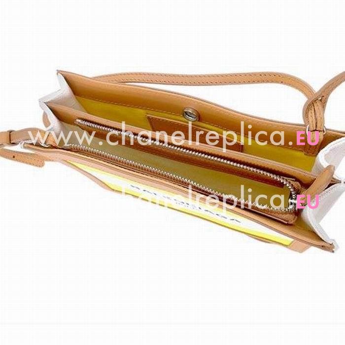 Balenciaga Navy Pochette Canvas Bag Beige Yellow B6112210