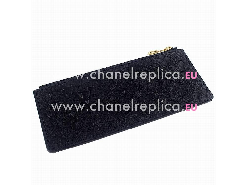 Louis Vuitton Monogram Empreinte Clemence Wallet Noir M60171