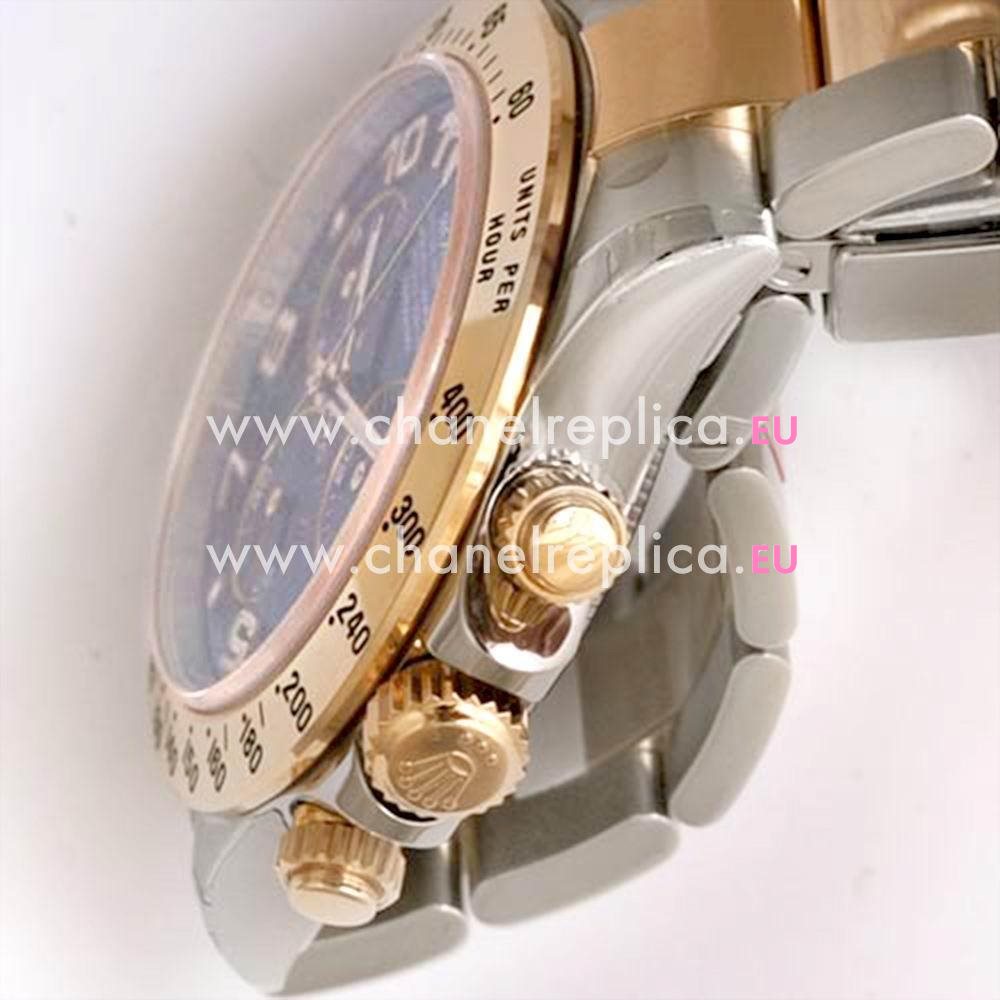 Rolex DayTona Automatic Chronograph 40mm Gold Plating Stainless Steel Watch Blue R116523