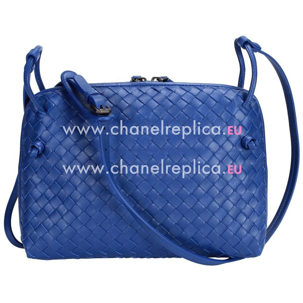 Bottega Veneta Crossbody Classic Nappa Woven Shouldbag RoyalBlue B5030679