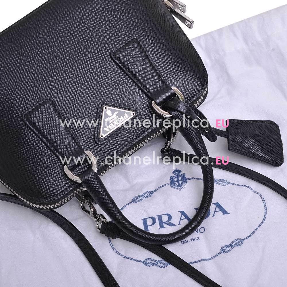 Prada Lux Saffiano Cowhide Handle/Shoulder Bag Black PR61017001