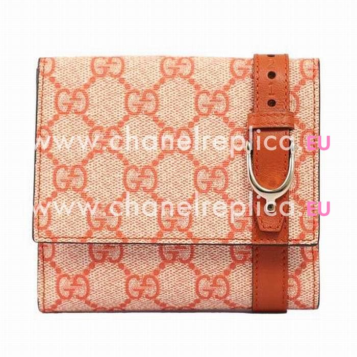 Gucci Nice Suoreme GG Plus PVE Wellets In Orange G6111407