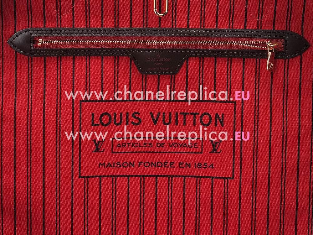 Louis Vuitton Damier Ebene Canvas Neverfull Bag GM N41357