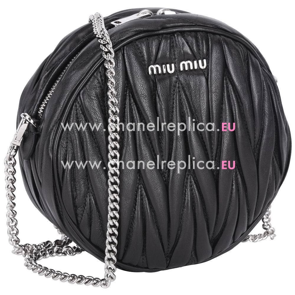 Miu Miu Matelass Goatskin Dinner Bag Black MM6111808