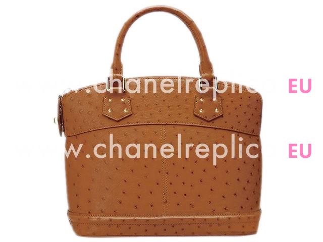 Louis Vuitton Suhali Ostrich Skin Lockit MM Camel M93888