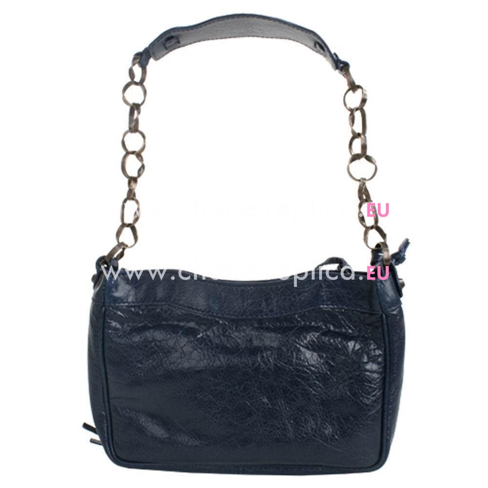 Balenciaga Miroir Calfskin Bag Navy Blue B6112204