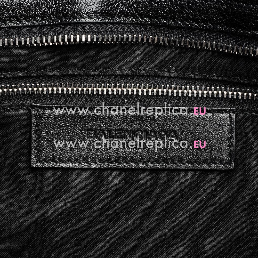 Balenciage City Lambskin Silvery hardware Classic Bag Black B2054971