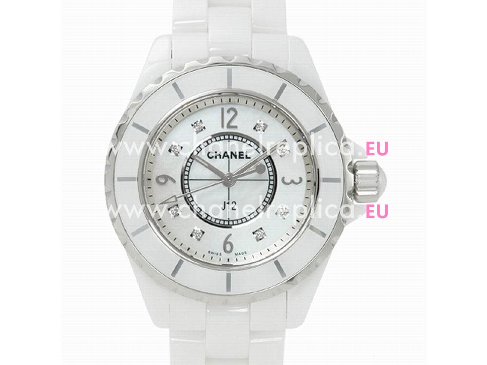 Chanel J12 Ceramic Mother of Pearl 33mm Quartz Watch H2422