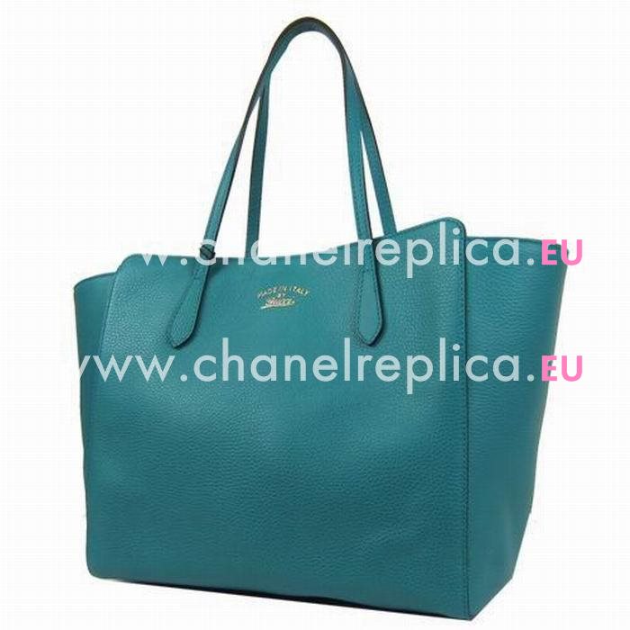 Gucci Swing Caviar Calfskin Leather Bag In Green Blue G5450835