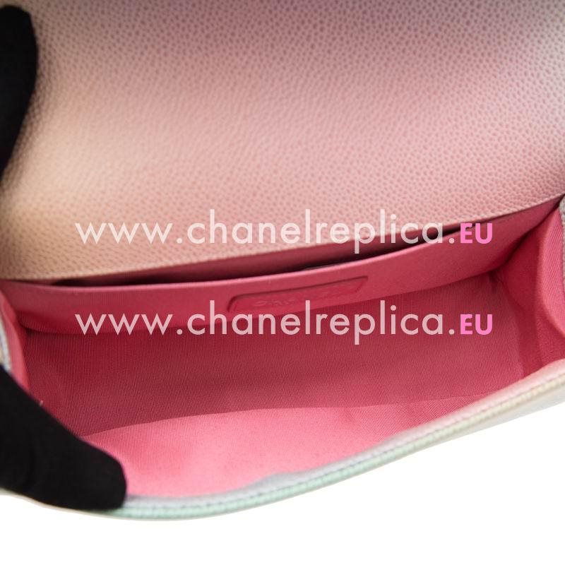 Chanel Pink Calfskin Leather Medium Boy Bag Pink Lock Silver Hardware A67086CMCP