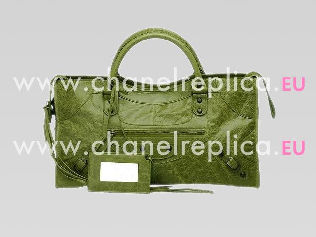 Balenciaga Part-Time Planet Small Stud Bag Grass Green 168028GG