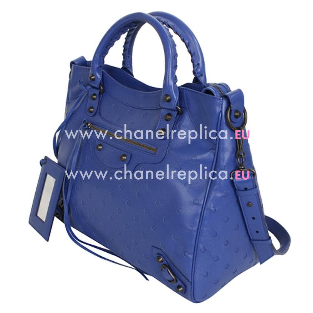 Balenciage Velo Calfskin Aged Brass hardware Bag Pink Blue B2055096