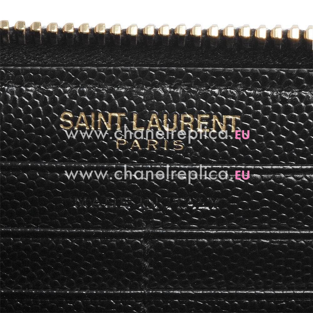 YSL Monogram Caviar Calfskin Wallets In Black YSL5754180