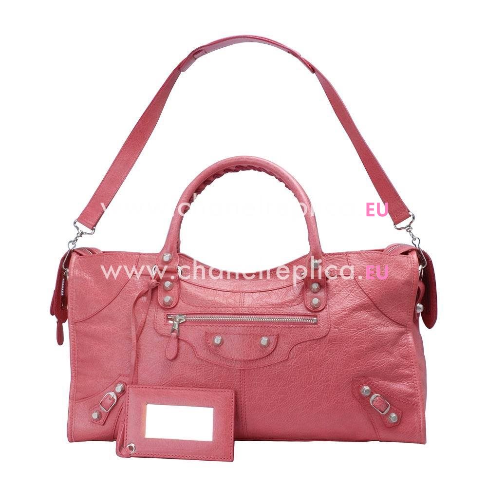 Balenciage Hami;ton Part Time Goatskin Silvery hardware Bag Rose Candy Pink B2055076