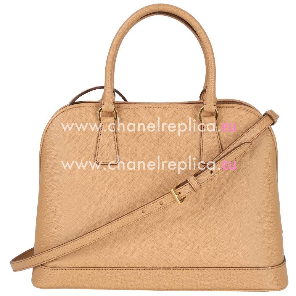 Prada Lux Saffiano Cowhide Handle/Shoulder Bag Camel PR61017004