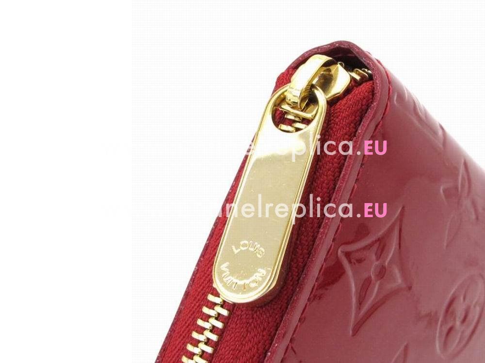 LOUIS VUITTON MONOGRAM VERNIS ZIPPY WALLET IN DAMOUR M91981