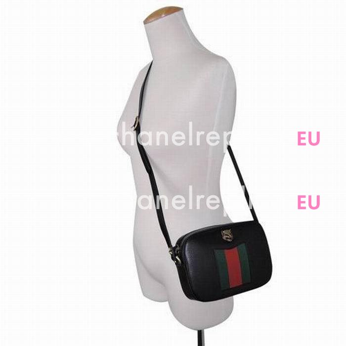 Gucci Borsa Animalier Disco Calfskin Shoulder Bag In Black G5594620