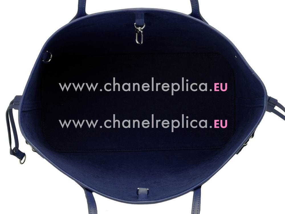 Louis Vuitton Epi Leather Neverfull MM Tote Bag Deep Blue M40885