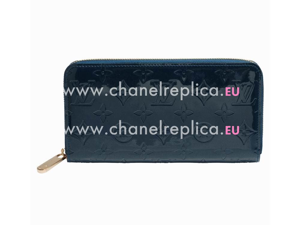 Louis Vuitton Monogram Vernis Zippy Wallet Grand Bleu M90047