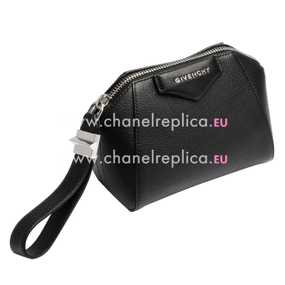 Givenchy Antigona Goatskin Bag In Black Gi6112001