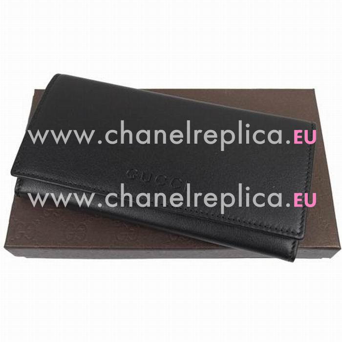 Gucci Classic Logo Calfskin Wallet Bag In Black G6111511