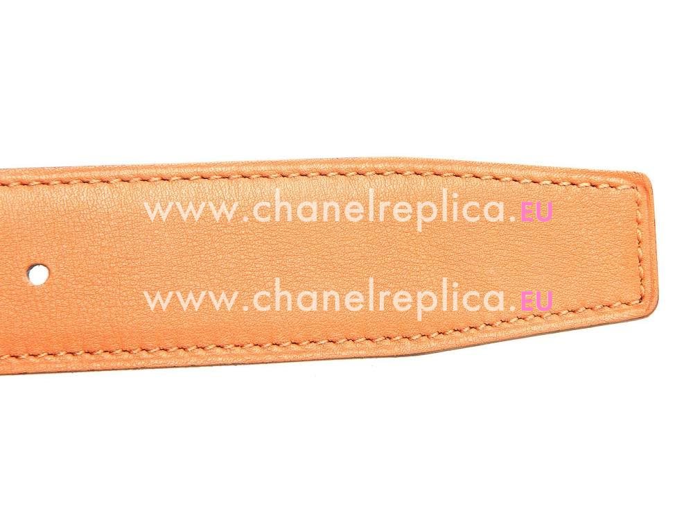 Hermes Idem Ocher Yellow Gray Two-sided Belt H256984