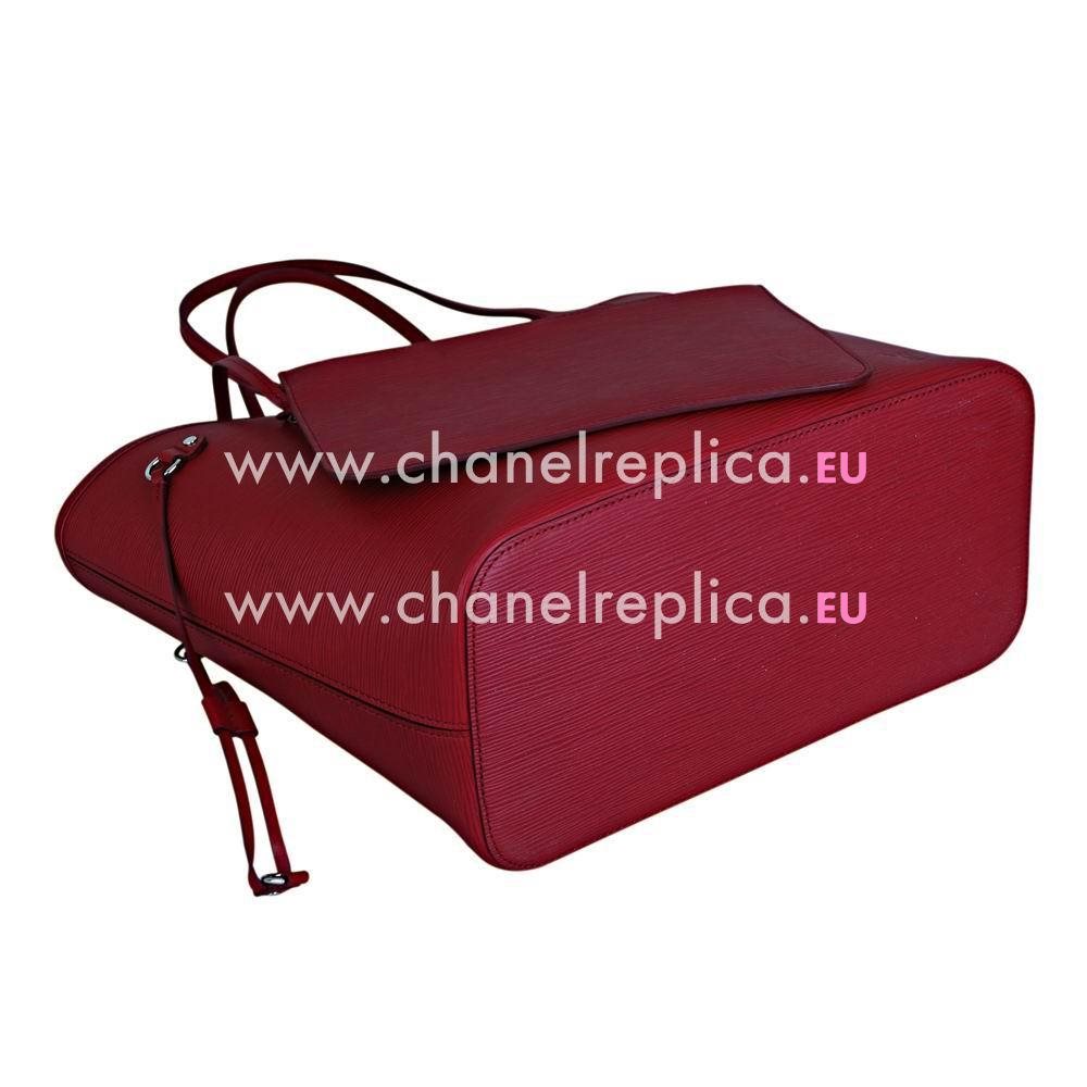 Louis Vuitton Classic EPI Water ripple Neverfull MM Bag In Purple Red M40882