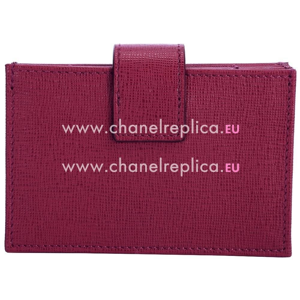 FENDI Calfskin Card Bag Purple Red F4906364