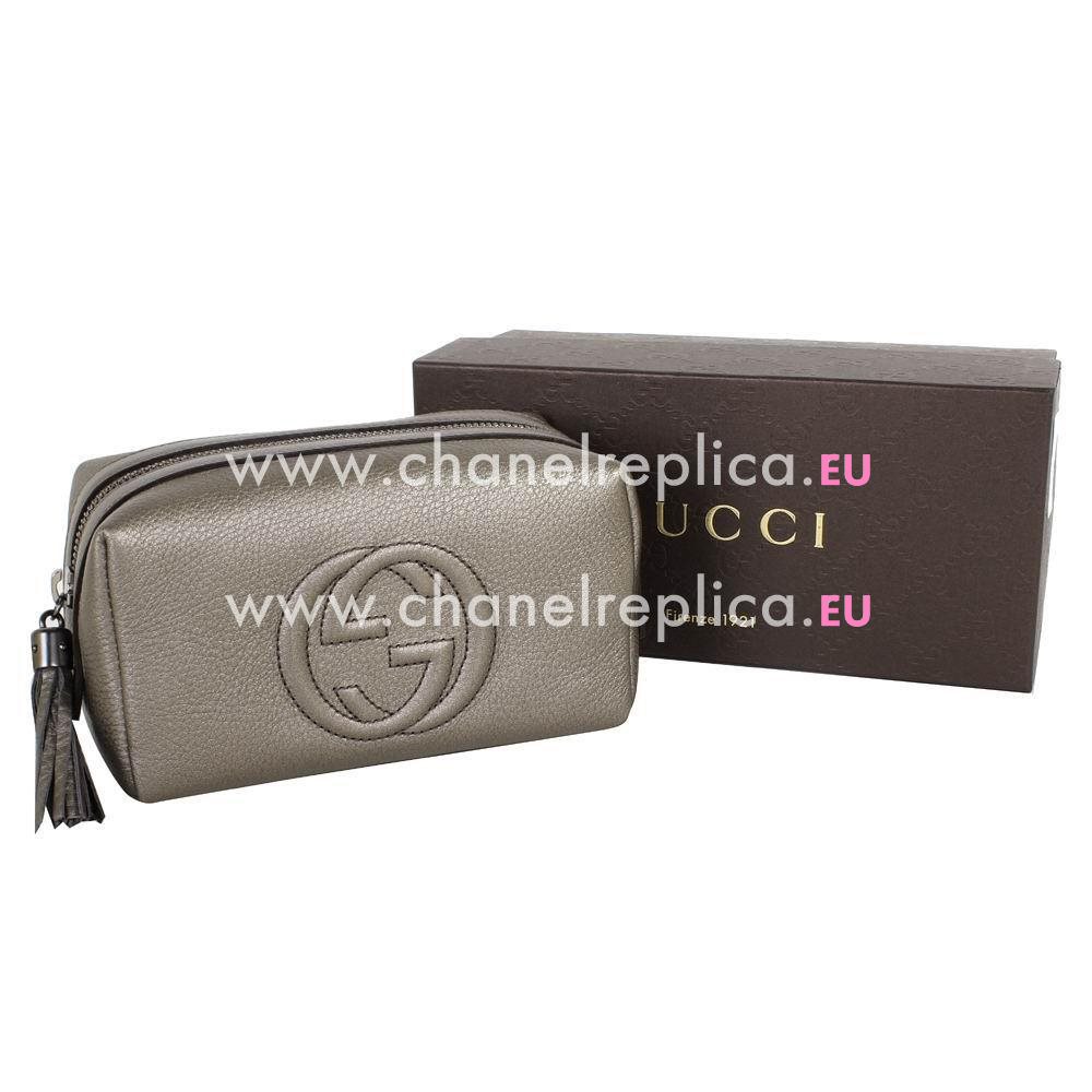 Gucci SOHO GG Calfskin Bag In Bronze Golden G554909