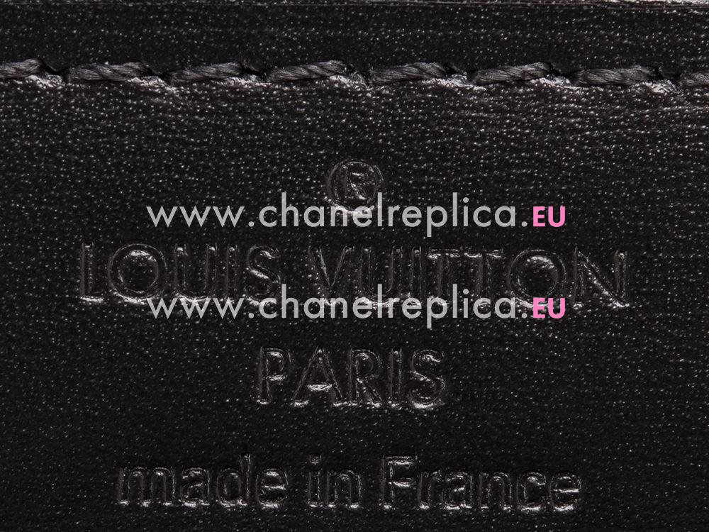 Louis Vuitton Calfskin Evening Clutch Chain Black M94265