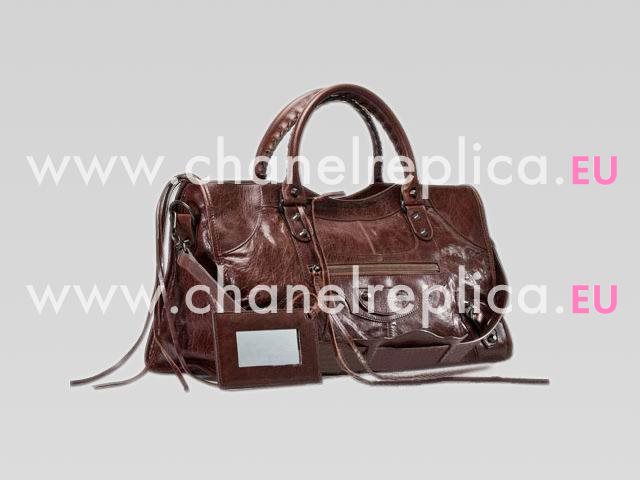 Balenciage Part Time Top Leather Bag In Chestnut 168028CH