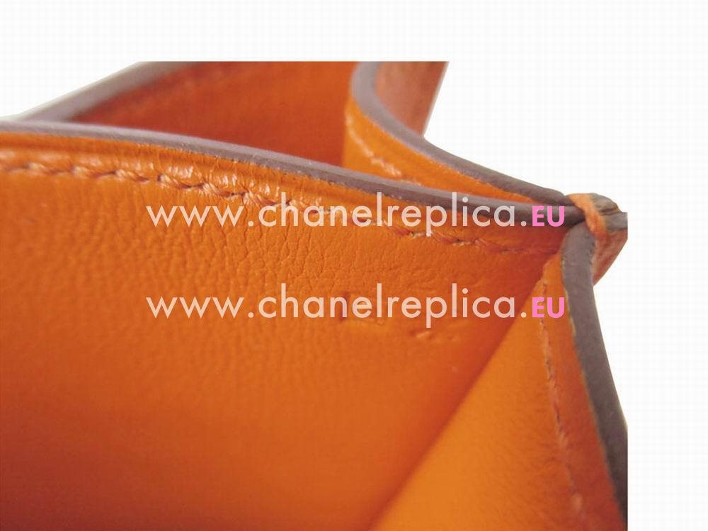 Hermes Constance Mini 18cm Orange Swift Palladium Shouldbag H1018CSY