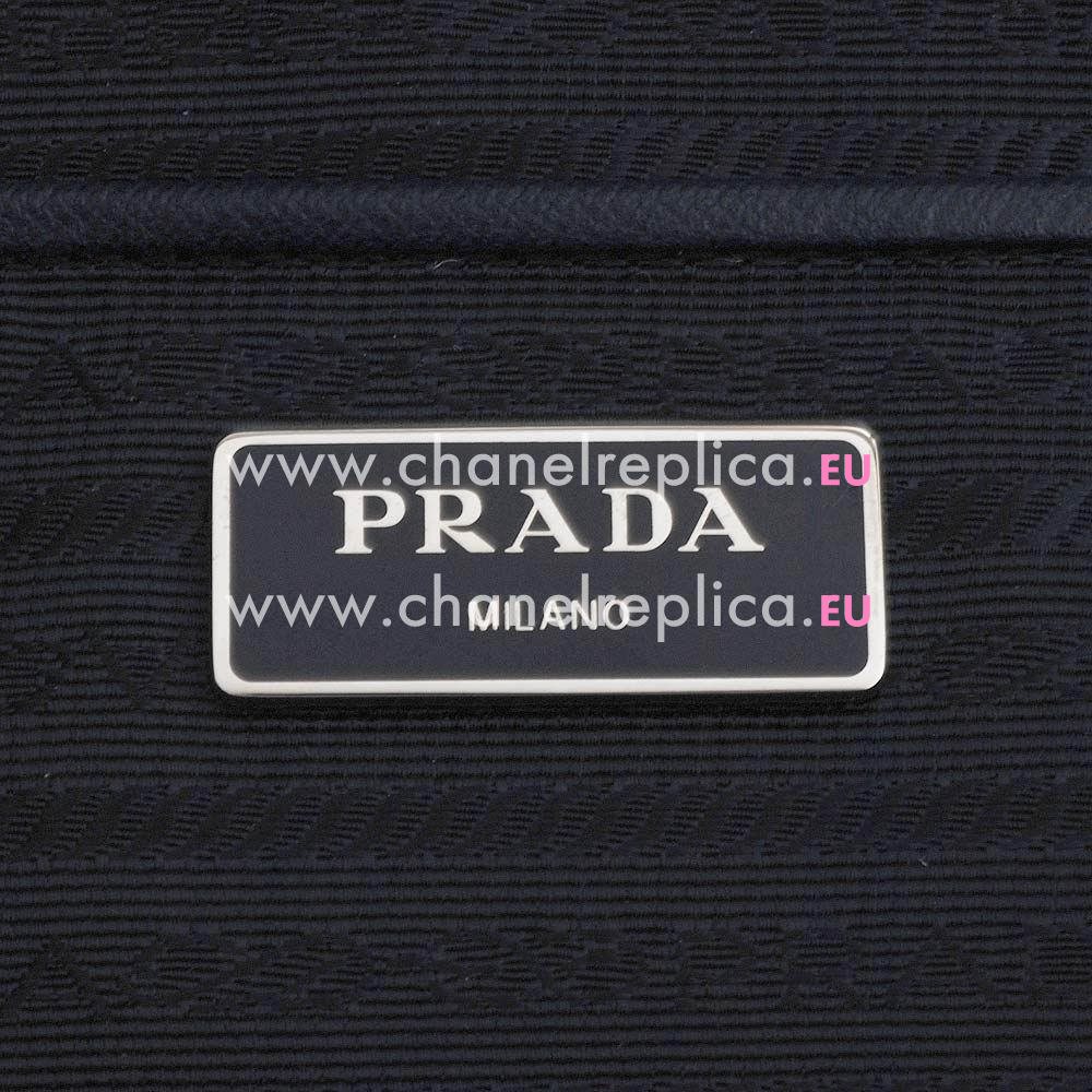 Prada Teaauto Saffiano Classic Triangle Logo Nylon Handle/Shoulder Tote Bag Deep Blue PR519241