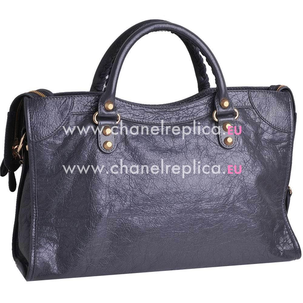 Balenciage City Lambskin Gold hardware Classic Bag Gray B5598297