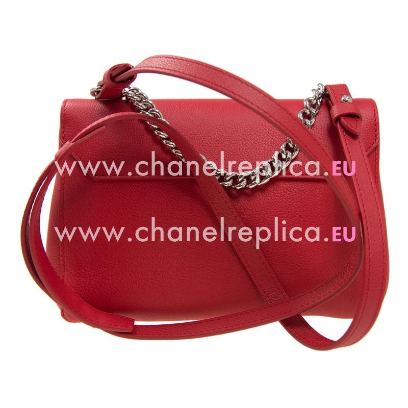Louis Vuitton Soft Calf Leather Lockme II BB Handbags Rubis M51202