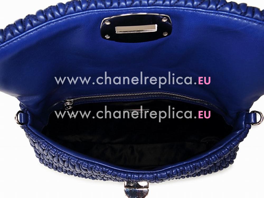 Miu Miu Nappa Crystal Clutch Bag Royal Blue RP0233 FVJ F0021
