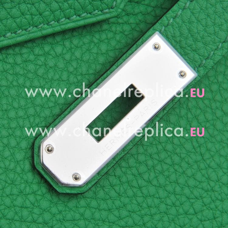 Hermes Birkin 30cm Bamboo Green Togo Leather Palladium Hardware Bag HB1030TGB