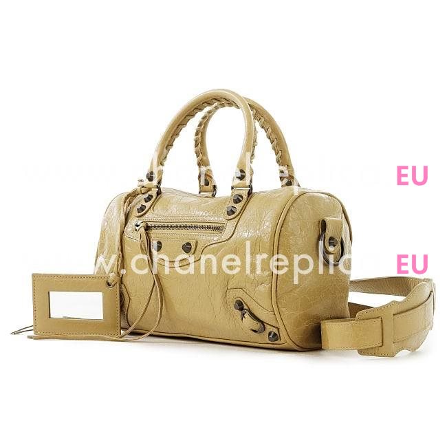 Balenciage Mini Twiggy Lambskin Aged Brass hardware Bag Milk Tea B5167760