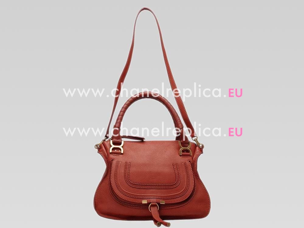 CHLOE Medium Marcie Double Handle Bag Maple-leaf Red C471529