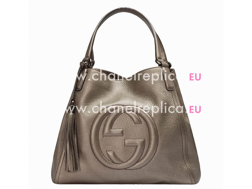 Gucci Soho GG Calfskin Bag Champagne Golden G336751