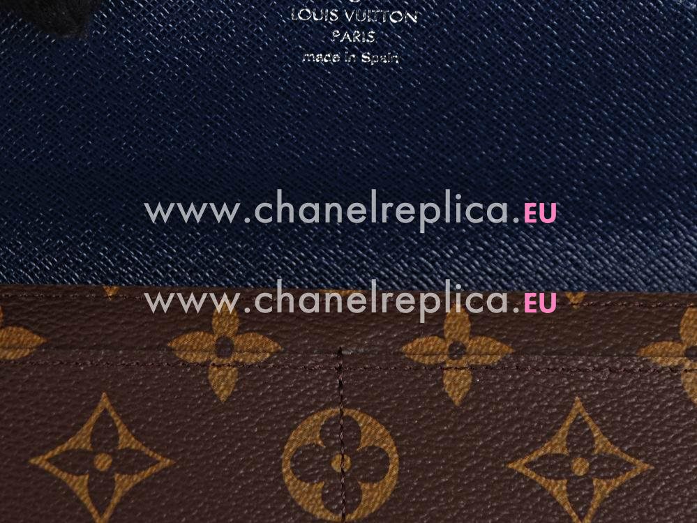 Louis Vuitton Monogram Canvas Marie-Lou Long Wallet Indigo M60501