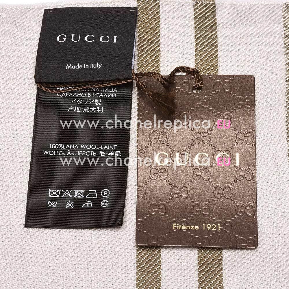 Gucci GG Logo Wool Scarf Brown G6102810