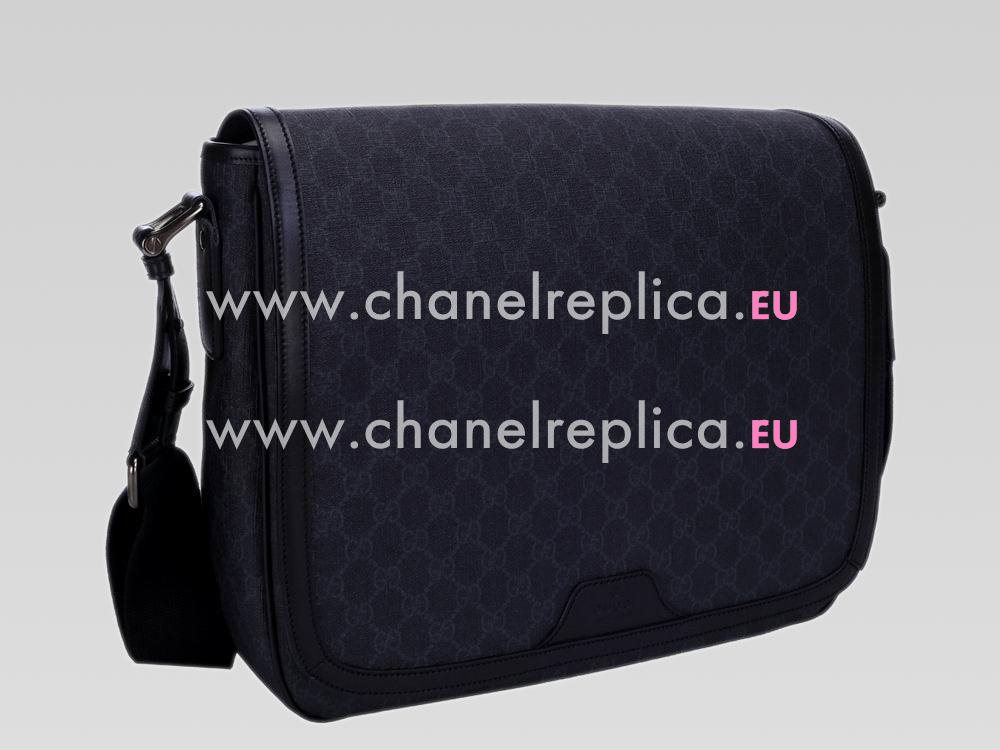 Gucci GG Plus PVC Passenger Shoulder Bag Black G471029