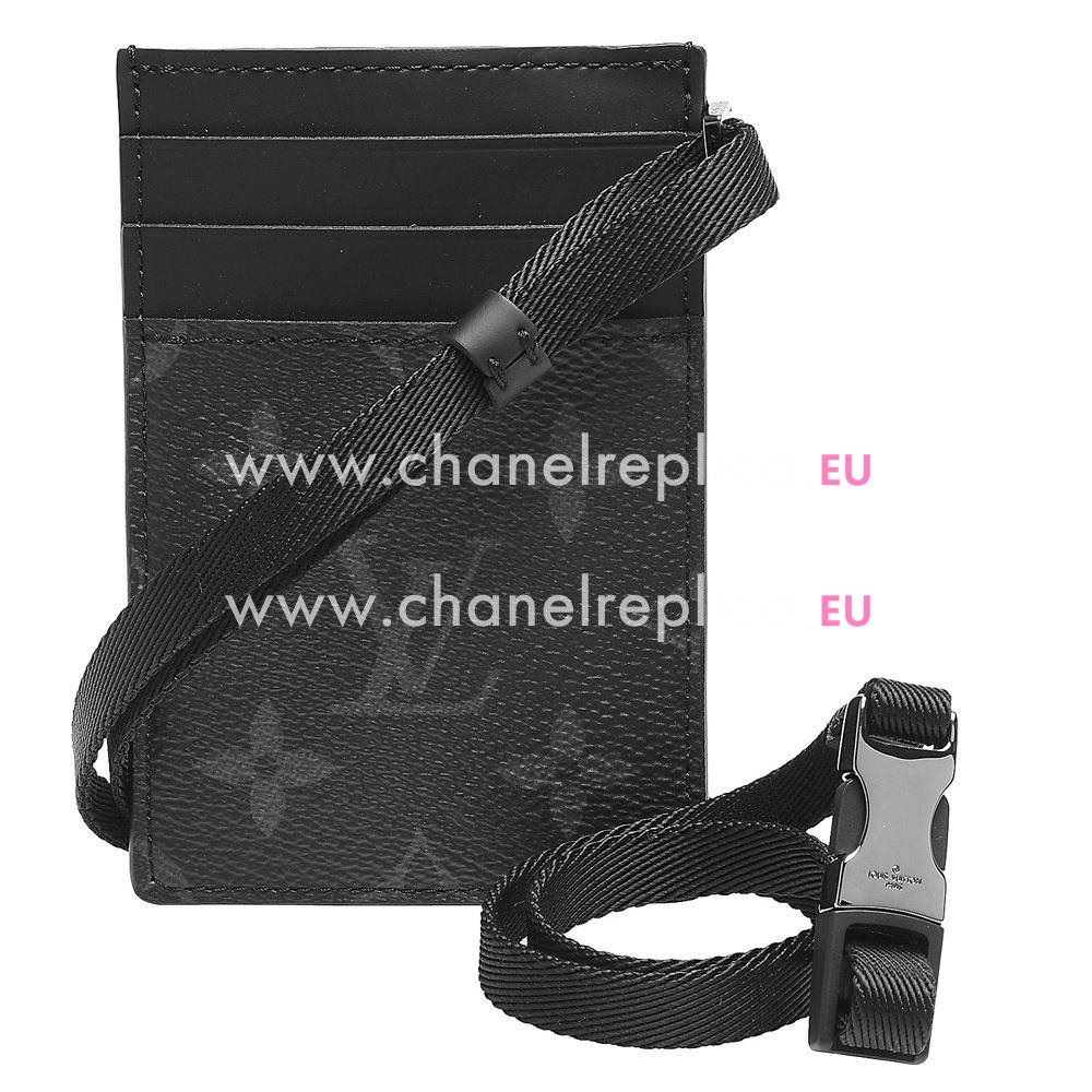 Louis Vuitton Monogram Eclipse Ribbon Card holder M61690