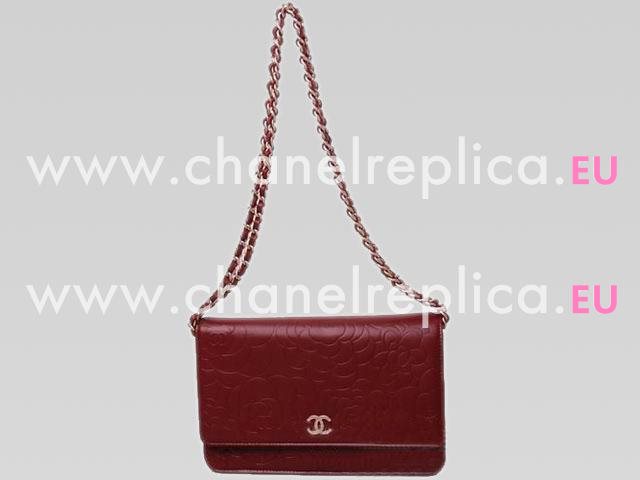 Chanel Camellia Flower Lambskin Woc Bag Red A36203