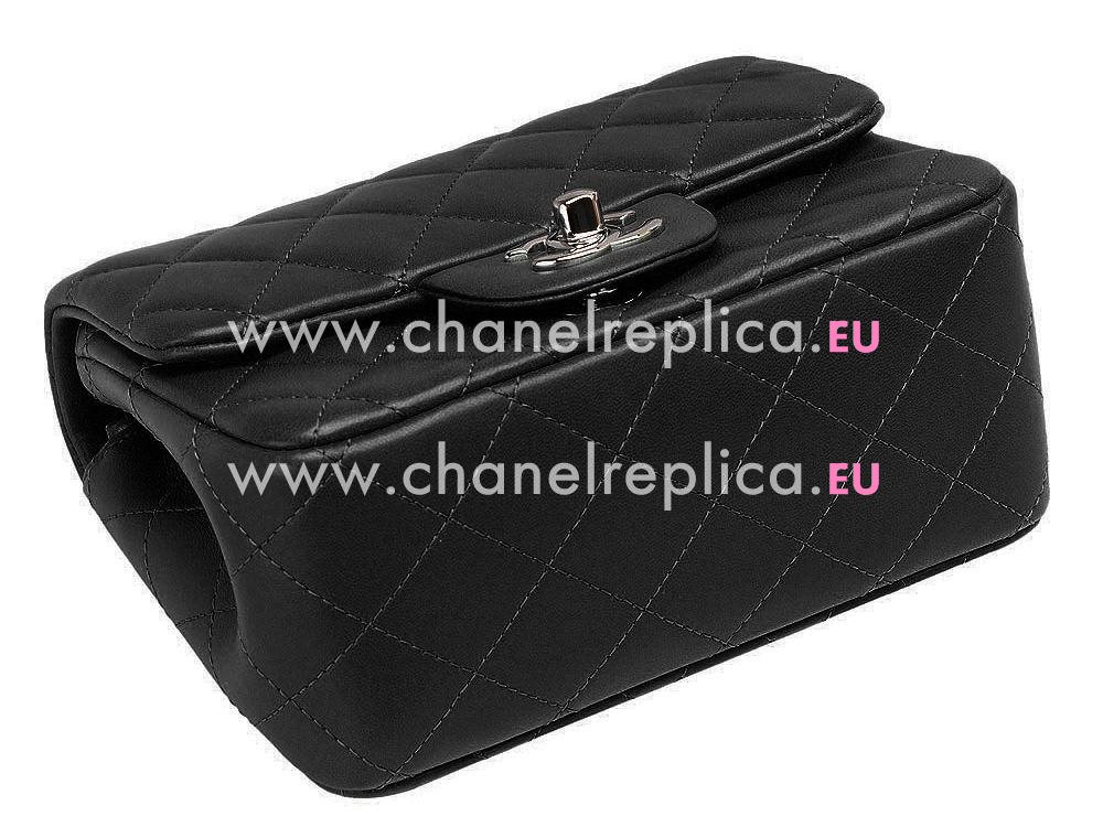 Chanel Mini Coco Lambskin Flap Bag Black(Silver) A35202