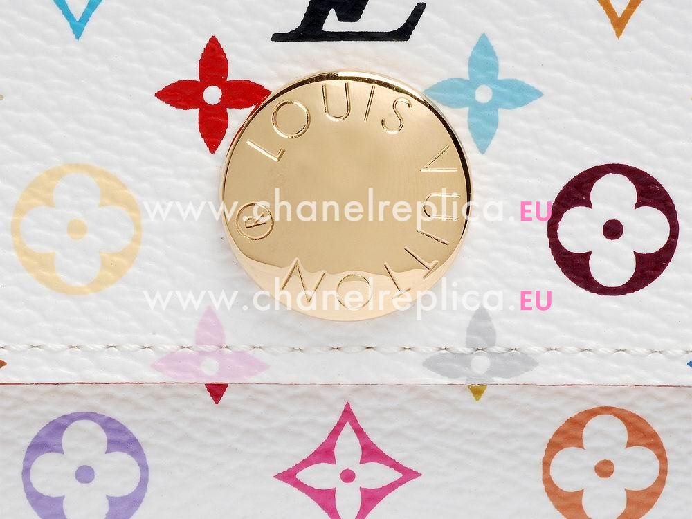 Louis Vuitton Monogram Multicolore Canvas Sarah Wallet White M93743