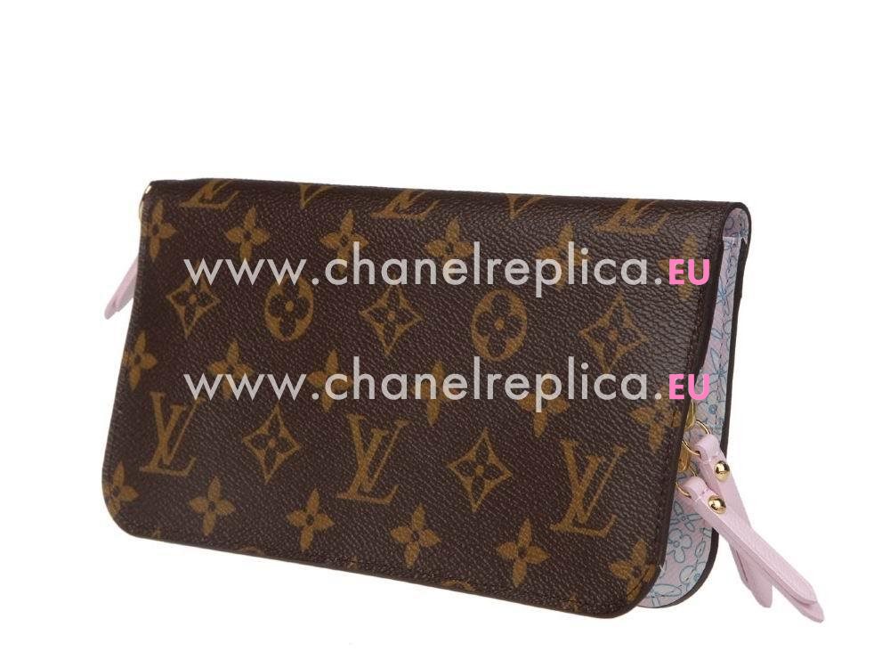 LOUIS VUITTON 2010 MONOGRAM CANVAS INSOLITE FLEURI ROSE WALLET M60226