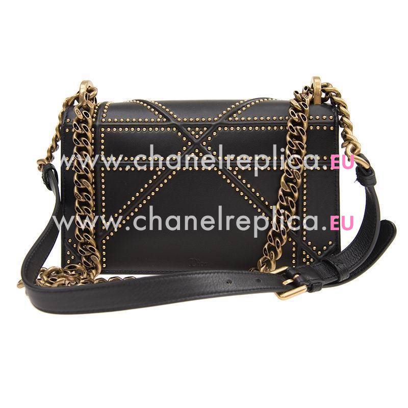 Christian Dior Small Diorama Bag Cowhide Black Anti-Gold Lock M0421CWSR900