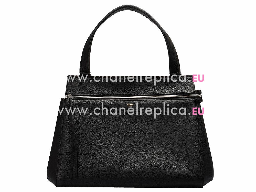 Celine Edge Medium Size Calfskin Shoulder Bag Black CE49144